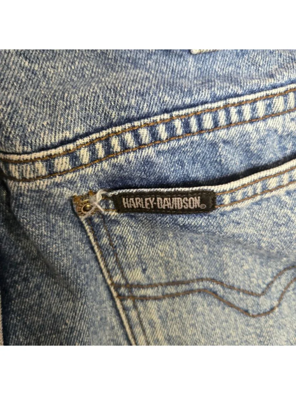 Harley Davidson Stonewashed Denim Jeans Classic Style 99100 Heavyweight Protect